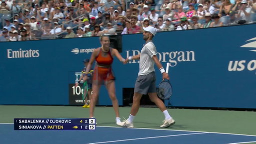 Novak Djokovic on the stretch! 🤸‍♂️ 