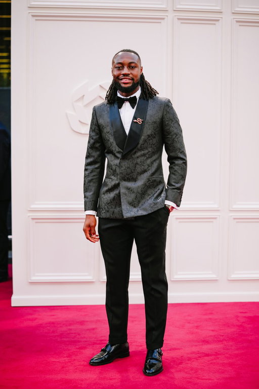 Arriving at the @PFA Awards in style 🩵 