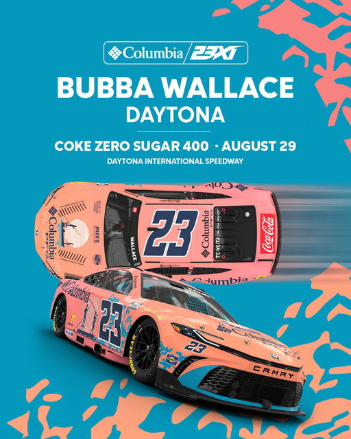 Cooler than an ocean breeze, @BubbaWallace and @23XIracing let it fly at Daytona this Saturday in the Columbia PFG No. 23 Toyota with a sleek design inspired by our iconic Bonefish Flats collection. 