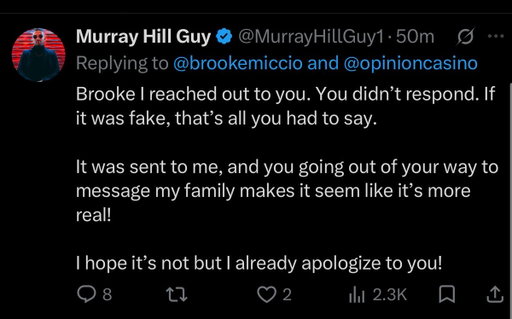 @cargnarlie @MurrayHillGuy1 @opinioncasino Since robby deleted it I’ll leave it here for everyone who missed it but it’s not like an admission of guilt or anything like that don’t get it twisted! 