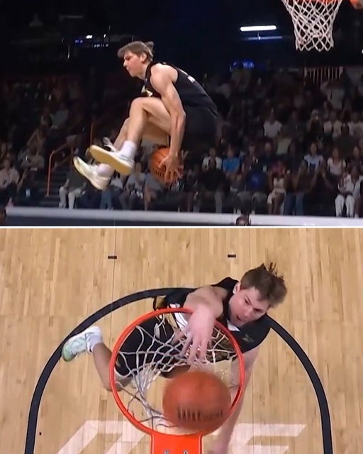 Cam Hazzard, who is an accounting intern, just pulled off a 360 under-the-legs dunk at the 2026 Dunkman World Championship 😲 