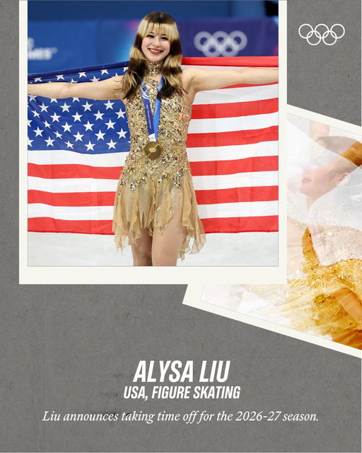 Our golden girl. ✨

Olympic Champion Alysa Liu announced yesterday that she'll be taking a break from competitive skating in the 2026-27 season.

#FigureSkating 