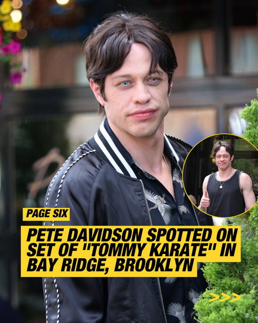 Pete Davidson was seen on set "Tommy Karate" in Bay Ridge, Brooklyn 👀 📸: GC Images 