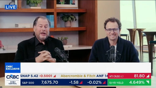 Marc @Benioff + @DarioAmodei. Live on @CNBCFastMoney.

Watch as they talk Salesforce + @AnthropicAI, the Claudeforce partnership, and what’s next for enterprise AI. 