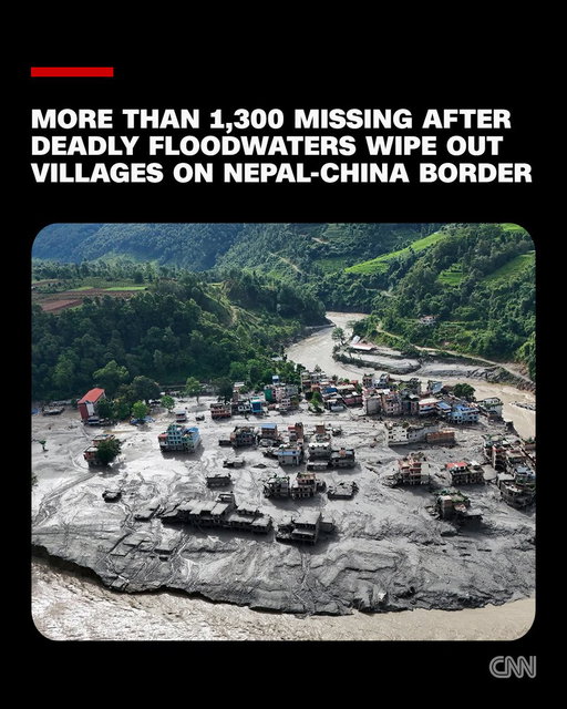 At least 1,300 missing, including hundreds of foreign tourists, in deadly floodwaters on Nepal-China border. More than 160 are confirmed dead, with search and rescue operations ongoing. Follow live updates: https://t.co/hGQOxv1IEe 