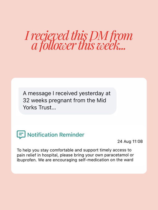 This is WILD?!

Women are being encouraged to ‘self-medicate’ on the postpartum ward. 

If there’s a clearer sign of just how overstretched and understaffed our maternity wards are, I don’t know what it is. 

Postnatal care should mean being cared for. 
