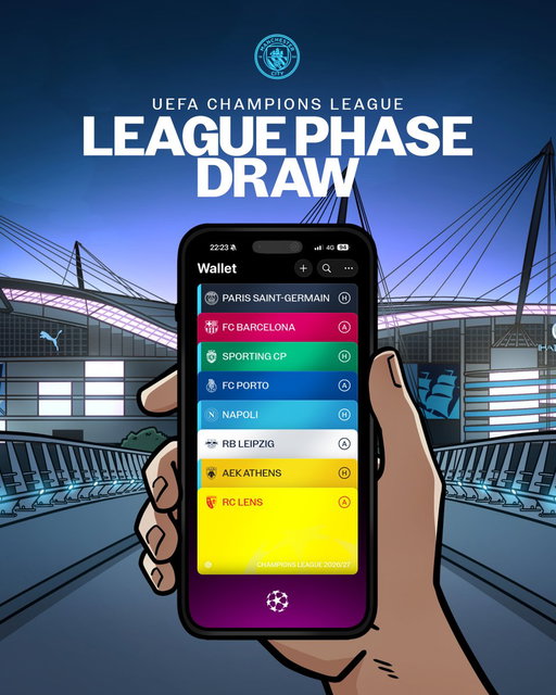 Our 2026/27 @ChampionsLeague league phase opponents are set 📝🏆 