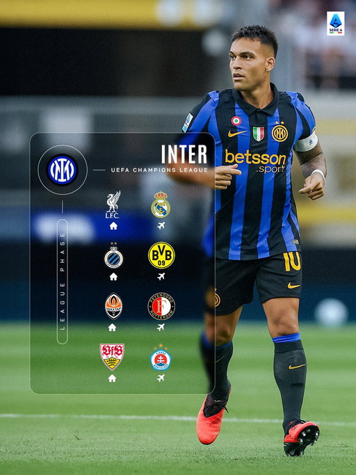 Inter's #UCL League Phase opponents 🖤💙 