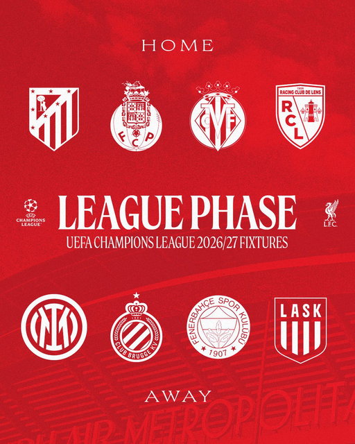 Our #UCL league phase opponents have been confirmed ✅ 