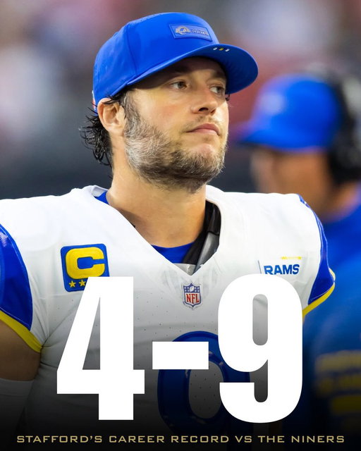 Matthew Stafford has struggled against the 49ers in his career 😳 