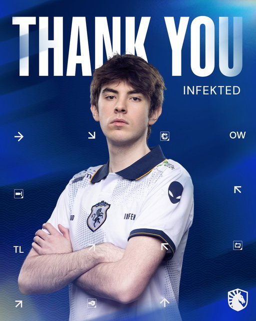 Today we say farewell to @InfektedOW as he becomes a Restricted Free Agent. 

Thank you for being there from the very beginning of Team Liquid’s journey back into Overwatch and for everything you’ve contributed along the way.

We’re grateful to have had you with us. Best of luck in whatever comes next, Infekted! 💙