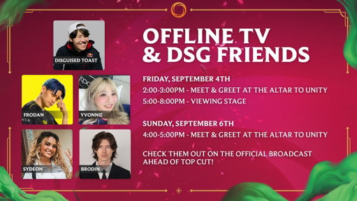 We have some special guests that will be joining #RQSingapore! 👀

@OfflineTV and @DisguisedToast will be hosting meet &amp; greets throughout the weekend AND joining the broadcast!

You won’t want to miss this. 🔥 