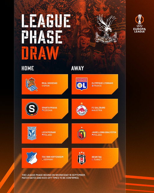 Europe again 😍

Our @EuropaLeague League Phase opponents have been confirmed ✅ 