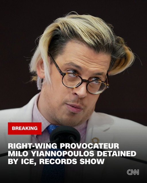Controversial British figure Milo Yiannopoulos, who gained a reputation as a right-wing provocateur more than a decade ago, has been detained by ICE, records show. https://t.co/abAD04jguP 