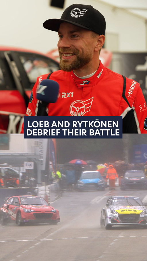 Debriefing *that* entertaining Q1 battle with Juha Rytkonen and Sebastien Loeb 🎙️🤩

#FIARallycross 