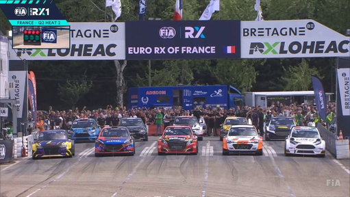 A FOUR car collision off the line in Q2! 🫣💥

#FIARallycross 