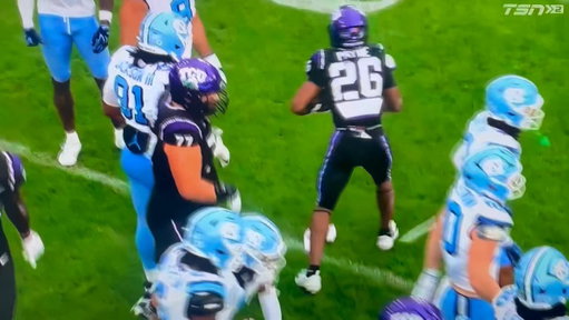 TCU’s Jeremy Payne was called for unsportsmanlike conduct for this … 