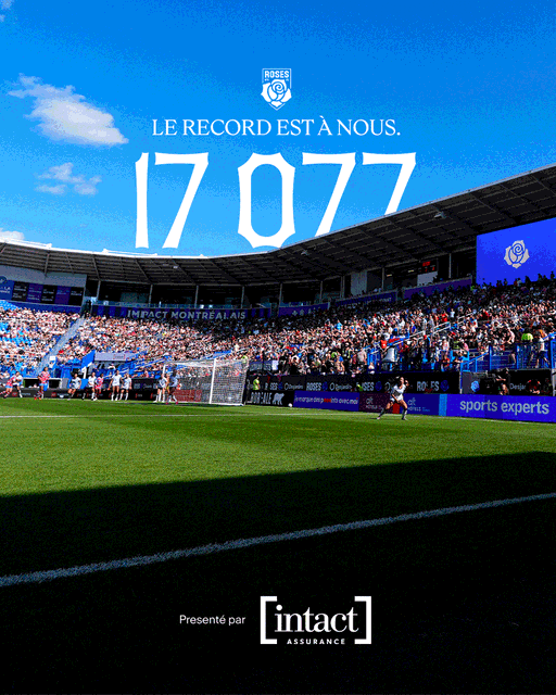 MONTRÉAL 🤝 LE SPORT FÉMININ 

MONTREAL LOVES WOMEN'S SPORTS 💙

Match présenté par @IntactAssurance 