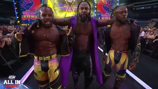 The New Level, @AustinCreedWins &amp; @TrueKofi, have arrived as @SwerveConfident’s partners in the Trios Roulette Royale!

Watch #AEWAllIn London LIVE on HBO Max PPV 