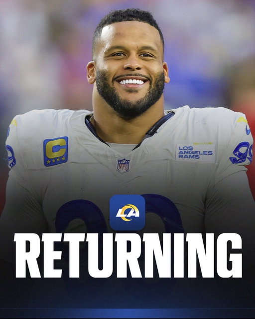 🚨 🚨 🚨 

He’s back: Rams star Aaron Donald is coming out of retirement and returning to the Rams on a one-year, $20M deal that with incentives could be worth up to $30M, per @rapsheet and me.

After two seasons away, Donald now will join forces with Myles Garrett, giving the Rams two of the top defensive linemen in NFL history.