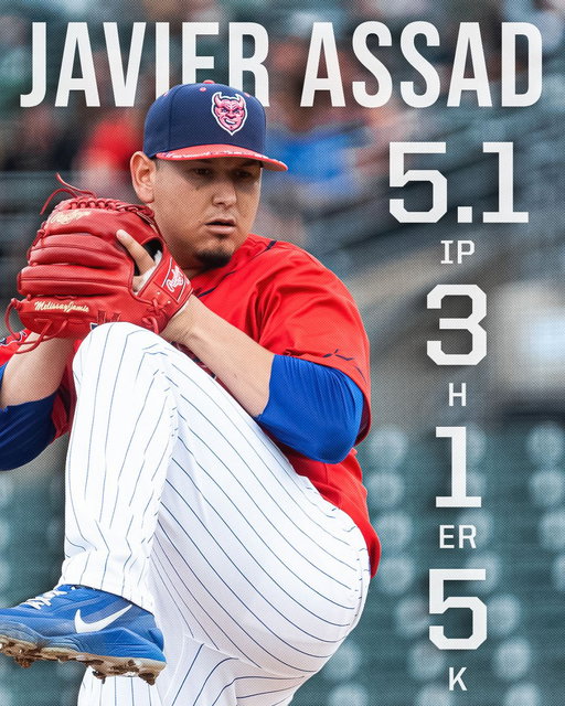 5.1 strong innings today for Javier Assad! 🔥 