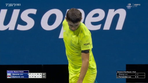 MARIANO NAVONE UPSETS DJOKOVIC IN FIVE SETS!! 🤯

#USOpen 