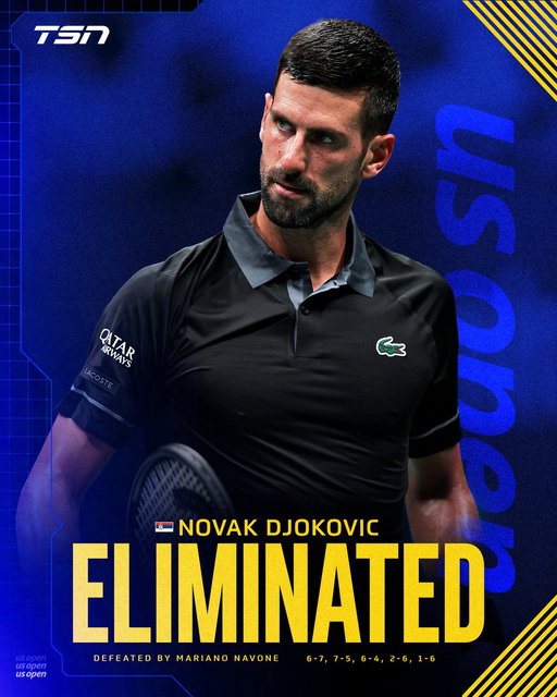 NAVONE UPSETS THE JOKER IN THE FIRST ROUND 🤯

The 24-time Grad Slam Champion falls to Argentine Mariano Navone after a five set marathon

#USOpen 