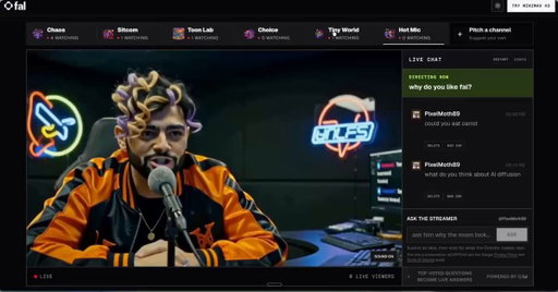 Introducing https://fal.live/

A new platform for infinite, interactive AI livestreams. Pick a channel, prompt what happens next, and watch it generate in real time.

You aren't just watching the show. You're directing it. 