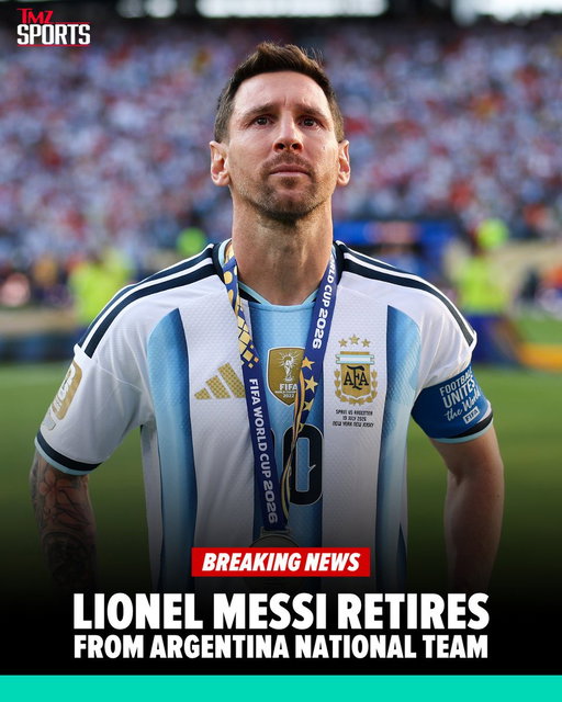 ⚽ BREAKING: Lionel Messi retires from Argentina national team. https://t.co/s2ozM7S8on 