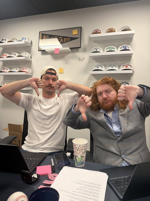 The front office after drafting Josh Jacobs at 9.1 