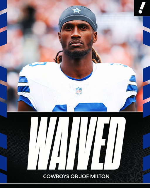 The Cowboys are waiving QB Joe Milton, the team announced. 