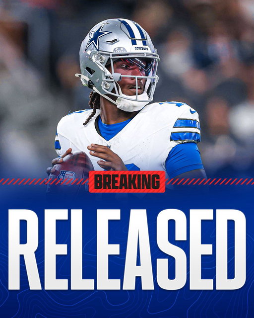 Joe Milton has been released by the Cowboys 