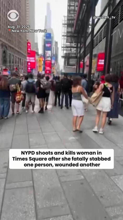 The NYPD is investigating a fatal police shooting that occurred in Times Square on Monday afternoon.

Police Commissioner Jessica Tisch said at an evening news conference officers responded to West 43rd Street and Seventh Avenue just after 4:20 p.m. after receiving a call about "a woman armed with two knives who was stabbing people along Seventh Avenue."

The suspect, identified as 49-year-old Pamela Cisneros of Queens, was killed by police and a female stabbing victim later died at the hospital, police said. A male stabbing victim remains hospitalized.