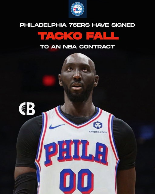 BREAKING: Philadelphia 76ers have signed 7’6” center Tacko Fall to an NBA contract 💰

Fall, 30, last played in the NBA in the 2021-22 season. He was included in the NBA’s Celebrity Game in 2026. 

How will Fall fit in Philadelphia? 🤔 