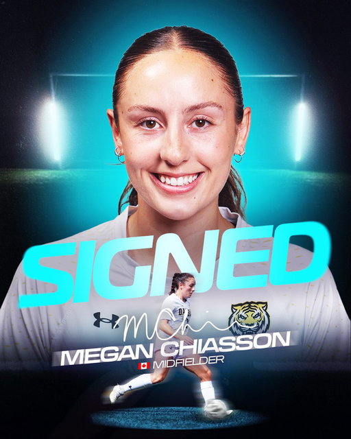 A hometown signing 🌊

Signed Nova Scotian midfielder Megan Chiasson for the remainder of the 2026 @northernsuperleague season.

From @DalhousieU, now to the professional stage at Wanderers Grounds, Chiasson is home.

A three-time @AUS_SUA First Team All-Star and @USPORTSca First Team All-Canadian, Meg brings versatility, composure and a competitive edge.

More here: https://tides-fc.visitlink.me/fSgh5p