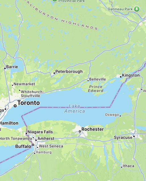 NEW: Apple Maps has renamed Lake Ontario after Trump called. 