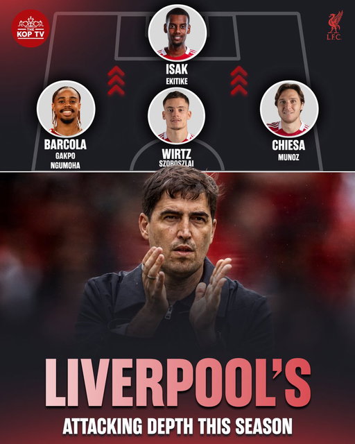 Liverpool’s attacking depth this season is 𝐑𝐈𝐃𝐈𝐂𝐔𝐋𝐎𝐔𝐒! 🤯🔥

What’s your preferred front four for the Reds this season? 👀🔴 