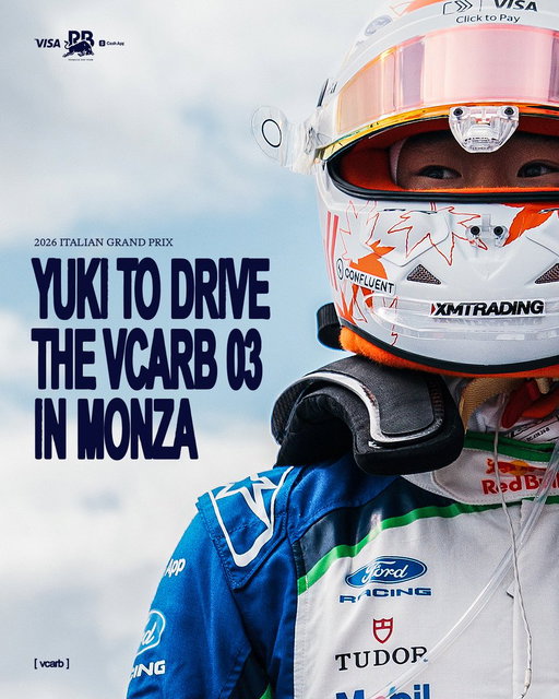 Yuki will drive for the team at the #ItalianGP this weekend 🇮🇹

#F1 #VCARB 