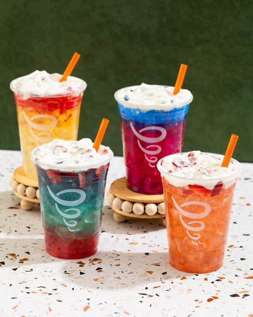 Over Ice just got a new accessory - CLOUD WHIP! 

that's right, your go-to Over Ice bev can now be topped with a creamy cold foam! 
