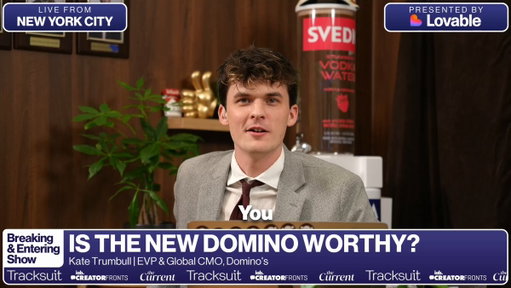 Domino’s just dropped a campaign for their new personal pizza, The Domino, where they are asking you to compare the pizza to some of the biggest fast food chains in the world. We had Kate Trumbull, Executive VP & Global CMO at Domino’s, on our live show to talk about this risky decision.

“I think that we're confident in our product, but we also have a legacy of always caring what customers think because at the end of the day, they're the only ones that matter.”

Kate then explained why they are so confident in this product.

“Traditional pizza can't go where the domino can go.”

“Whether you're gaming or you're in the car and you're on the go, you're in your room.”

“We finally have a delicious product that lives up to that same ability to make sense in those occasions in your everyday life.”