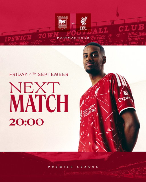 Up next: We face Ipswich Town on Friday night 👊 #IPSLIV 