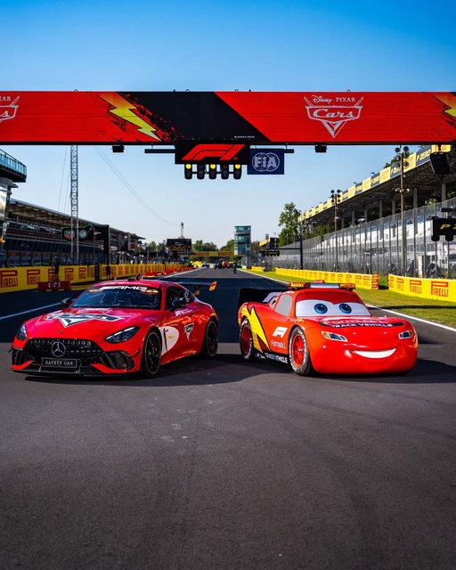 Lightning McQueen has struck at the Italian Grand Prix! ⚡️  

The seven-time Piston Cup champion is making a special appearance this race weekend to celebrate the Cars 20th anniversary

Plus, Disney and Formula 1 are celebrating with a special Mercedes-AMG Safety Car livery  

#FueltheMagic #ItalianGP