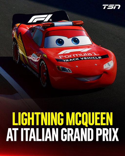 KA-CHOWWW ⚡🏎️

Seven-time Piston Cup winner Lightning McQueen makes an appearance in Monza for the #ItalianGP!

F1 and Disney have extended their partnership through 2028, marking the first time Disney and Pixar's Cars joins the global programme. One of F1's iconic race weekends will mark the 20th anniversary of the film franchise. 🎬

(H/T @F1, @skysports)