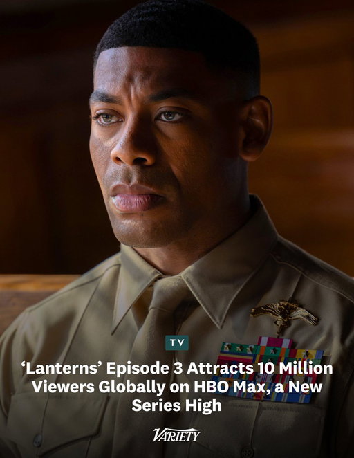 “Lanterns” Episode 3 averaged 10M viewers globally after three days of viewership:

• That marks a series high for “Lanterns,” which continues to grow week-to-week  

• The show’s pilot episode has now attracted more than 20M viewers worldwide, per HBO Max

https://t.co/R30rw8qYuY