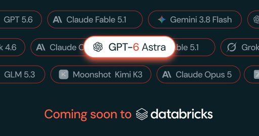 Super excited to see GPT-6 Astra being rolled out to enterprises!

We've been testing @OpenAI's GPT-6 Astra during early access - it achieves state-of-the-art on Databricks' OfficeQA Pro, OfficeQA Pro V2, and Document Processing benchmarks.

GPT-6 Astra is coming soon to Databricks through Unity Gateway.
