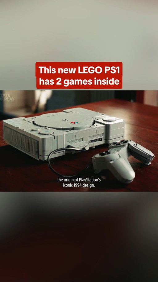 The LEGO PlayStation has dioramas from Ape Escape and Gran Turismo inside the console: 