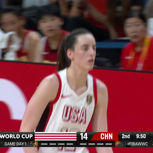 CAITLIN CLARK FROM DEEP 🎯

She recorded a double-double with 14 PTS (3 3PM) and 11 AST... @usabasketball secures the win in their first game of FIBA Women's World Cup Group Play!

(via @FIBAWWC)
 