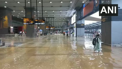 Flash floods in Delhi are currently so severe that the Indira Gandhi airport, India's busiest airport, is flooded.

