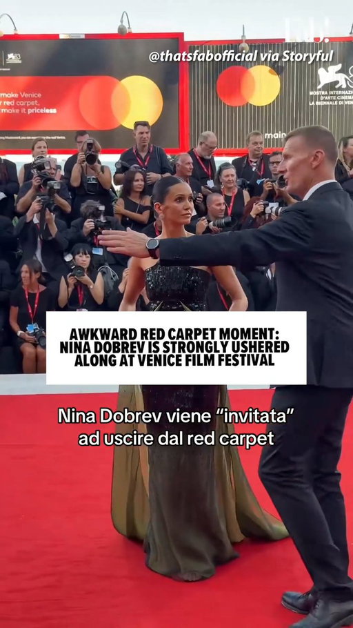 Nina Dobrev was ready for her close-up at the Venice Film Festival … but the ushers clearly had other plans, sending her away a little sooner than expected. 😳🤣

🎥: @thatsfabofficial via Storyful 