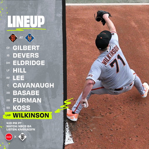 New York for the weekend

⌚️: 4:10 p.m. PT
📍: Flushing, NY
📺: @NBCSGiants
📻: @KNBR | KSFN

#SFGiants | @CocaCola 